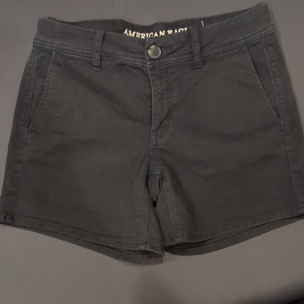American Eagle Outfitters Black Jean Shorts Mid-Rise